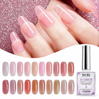 Base de vernis à ongles en caoutchouc en gros, gel de base professionnel, flexible, durable, résistant aux éclats, à retirer par trempage, 12 ml