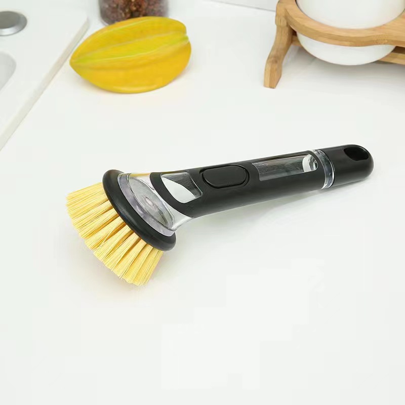 Long handle liquid pot brush [yellow brush]]