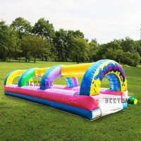 Toboggan d'eau gonflable commercial Toboggan individuel Toboggan d'eau gonflable avec piscine