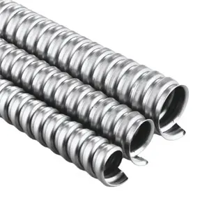 Tubo de Metal eléctrico flexible, manguera de acero galvanizado, cable de inmersión en caliente, conducto flexible, CE ROHS