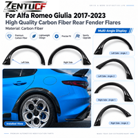 Parafanghi in Fibra di Carbonio Adatti per Alfa Romeo Giulia 952 2017-2023, Parafanghi Posteriori Modificati di Alta Qualità in Fibra di Carbonio