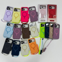 Nouvelle coque de téléphone magnétique en silicone avec protection d'objectif et dragonne pour iPhone 18 Pro Max 17, antichoc, colorée, avec boîte d'emballage