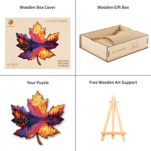 Puzzle en bois 3D découpé au laser, kits de construction de modèles DIY, jouet éducatif pour adultes et adolescents, 101-500 pièces, impression haute définition - Product Image 3