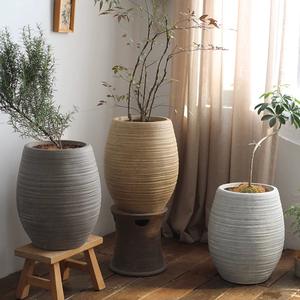 Macetas de arcilla de fibra grande para decoración de interior y exterior, decoración de jardín con logotipo personalizado - Product Image 1