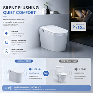 Inodoro Inteligente de Lujo para el Hogar con Función de SPA Frío y Caliente, Montado en el Suelo, con Sensor de Área Completa, Inodoro Inteligente de Cerámica - Product Image 3