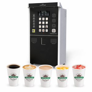 Distributeur automatique de café avec lait frais, double réservoir à grains de café et thé fraîchement infusé - Product Image 1