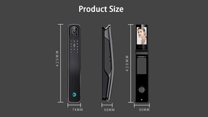 2024 Golden Security Tuya APP WiFi 3D Reconocimiento facial Cerradura de puerta inteligente con cámara Huella digital Timbre de puerta videoportero - Product Image 5