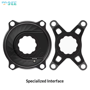 SeeMore ODM/OEM Pédalier de vélo en carbone avec capteur de puissance, bras de pédalier en aluminium 4 bras 110BCD, axe de 29 mm, bras de pédalier ultra-légers 48-35T - Product Image 3