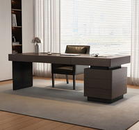 Bureau de direction de 47 à 94 pouces de large avec tiroirs de classement pour bureau d'angle, base en métal, adapté aux bureaux