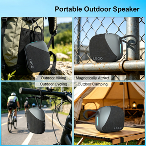 Haut-parleur portable avec batterie rechargeable de 1800 mAh, utilisation en extérieur, avec lumière LED RVB, étanche IPX7, haut-parleur magnétique - Product Image 5