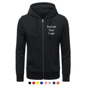 Vente en gros de sweat-shirt à capuche en molleton épais pour homme, impression personnalisée de logo, sweat-shirt unisexe