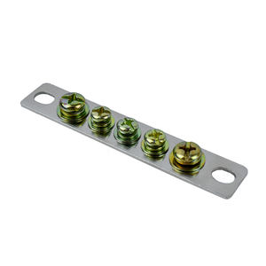 Single &amp; <strong>Double</strong> <strong>Row</strong> Copper Bar Series Connectors 3/5/7/12 Holes Ground <strong>Row</strong> Wiring Plug-In <strong>Terminals</strong> <strong>Block</strong> - Product Image 1