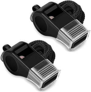 Plastik-Sportpfeife mit Umhängeband für Schiedsrichter Trainer Fußballspiele Anfeuern Party Werbung - Product Image 2