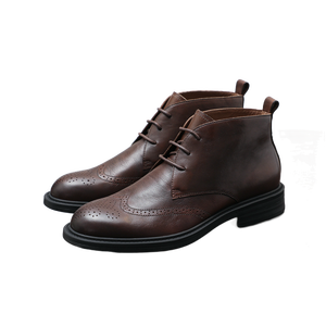 Style coréen haut rétro britannique pour Martin bottes bottes <span class=keywords><strong>Chukka</strong></span> à la mode pour hommes hauteur augmentant intérieur transfrontalier transfrontalier - Product Image 4