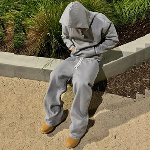 Conjunto de Sudadera y Pantalones Deportivos Y2K Personalizados <span class=keywords><strong>para</strong></span> <span class=keywords><strong>Hombre</strong></span>, Estilo Urbano, con Capucha y Pantalones Apilados, Traje Deportivo Personalizado <span class=keywords><strong>para</strong></span> <span class=keywords><strong>Hombre</strong></span> - Product Image 1