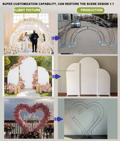 Toile de fond plissée blanche LEDA avec support double face en alliage d'aluminium pour la décoration de scène de mariage