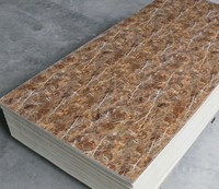 Feuille de marbre PVC UV imperméable, ignifuge et brillante pour la décoration intérieure, salle de bain, cuisine