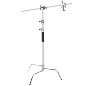 Fotografie Lichtstandaard 2.6M C Stand Statief 1.28M Bar Fotostudio C Type Statief Heavy Duty Stands Studio-Apparatuur