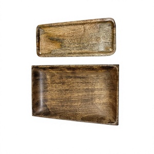 Bandeja de Servir de Madera Natural Hecha a Mano con Diseño Moderno, Decoración para el Hogar, Bandeja Decorativa para Mesa, Venta al por Mayor - Product Image 1