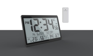 <span class=keywords><strong>Horloge</strong></span> <span class=keywords><strong>murale</strong></span> géométrique, calendrier numérique, réveil <span class=keywords><strong>avec</strong></span> Table, résiste à la température et à l'humidité - Product Image 4