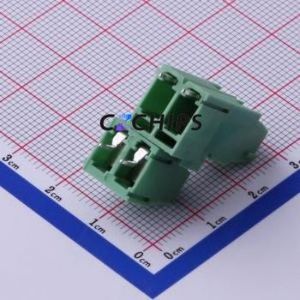 DB128A-5.0-2*2P-GN-S Screw Terminal Block Through hole Component (THT),P=5mm Connector 2x2P 5mm Green Through Hole - Product Image 2