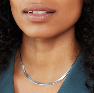 Collar de cadena de Plata de Ley 925 y oro de 18K, cadena fina de serpiente - Product Image 5