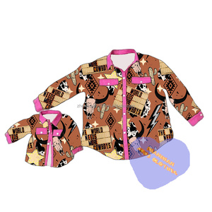 Camiseta con estampado de turquesa para bebé, ropa de Boutique occidental para bebé, Tops Super bonitos para mamá y <span class=keywords><strong>yo</strong></span> - Product Image 2