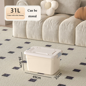 Contenedor de almacenamiento de plástico Cream Wind, edredón extra grande, <span class=keywords><strong>caja</strong></span> de almacenamiento de juguetes, herramienta de organización, precio económico para <span class=keywords><strong>Amazon</strong></span> - Product Image 5