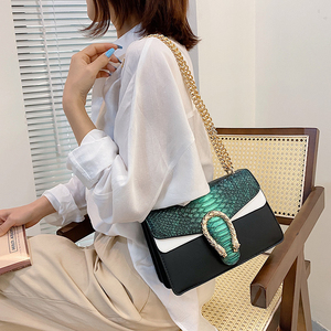 Bolso de mano de lujo con cadenas de cocodrilo para mujer, bandoleras cuadradas con botones, de PU, venta al por mayor, China, <span class=keywords><strong>2022</strong></span> - Product Image 4