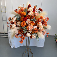 Boule de fleurs en soie rose orange 80 cm, fleur de table pour mariages, banquets, restaurants, décoration extérieure et intérieure