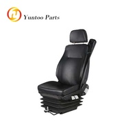 Nouveaux sièges de conducteur pour camions et bus avec revêtement en cuir personnalisé, suspension pneumatique et massage, structure en acier
