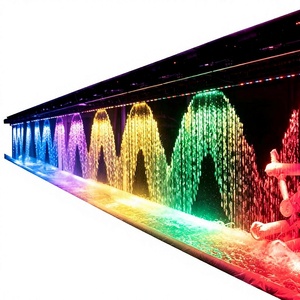 Fontaine musicale d'intérieur écologique en acier inoxydable 2026, cascade artificielle effet pluie, compatible 110-240V - Product Image 1
