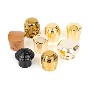 Professional Factory Oem Odm Make Your Own Luxurious Rose Gold Metal Zamak Perfume Fragrance Bottle Cap 15mm