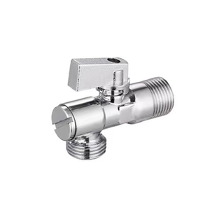 Robinet d'angle en laiton avec filtre, filetage externe, forgé, chromé, pour eau, taille de port 1/2 po, joint PTFE, manuel, direct usine - Product Image 6