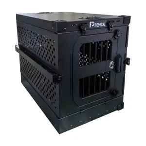 Factory Direct Sales Modular Stackable Dog Kennel Aluminum Foldable Dog Crates For Large Dogs
