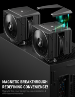 upHere UE2 Elite CPU Air Cooler Non-RGB 8 Heat Pipes Dual Tower 120mm PWM Quiet Fan for Intel LGA 1700 1851 AMD AM5 AM4