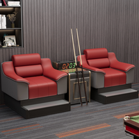 Ensemble de canapé et de chaises de billard haut de gamme et minimaliste avec combinaison salon de tennis de table en cuir PU