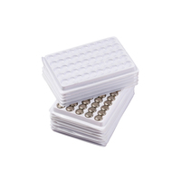 Pila de botón alcalina LR44 AG13 de 1,55 V, celda súper alcalina de 0% Hg | Paquete a granel industrial equivalente A76/357A para electrónica