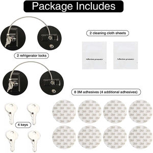 2024 bambini di sicurezza mobile serratura porta frigorifero serratura serratura porta a prova di sicurezza con 2 chiavi frigo Freezer bambino - Product Image 6
