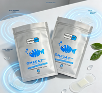 Sachet en plastique à fermeture à 3 côtés pour patch transdermique personnalisé, pilules plates, compléments alimentaires