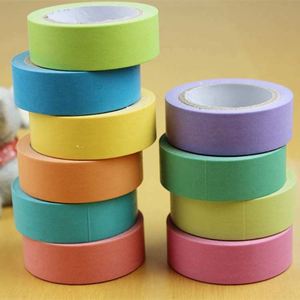10m Assorted Multicolor Paper Washi Tape Set Bright/Pastel Decorative Adhesive <b>Journaling</b> DIY Craft Office School - Product Image 6