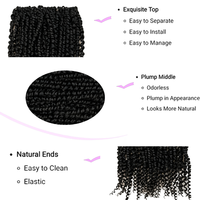 Cheveux au crochet Mambo Twist 14 pouces, 170g, fibre haute température, vente en gros, personnalisable en usine pour l'Afrique, l'UE et les États-Unis