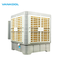 Ventilateur mural centrifuge solaire AC/DC 3-en-1 de 6000 cmh, humidificateur et refroidisseur d'air évaporatif