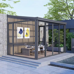 Véranda contemporaine en verre feuilleté sur mesure pour cour résidentielle, villa, patio, jardin d'hiver et <span class=keywords><strong>solarium</strong></span> - Product Image 6