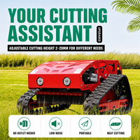 Tondeuse robot agricole professionnelle à chenilles en caoutchouc, télécommandée, avec moteur thermique 4 temps CE, pour coupe d'herbe et débroussaillage