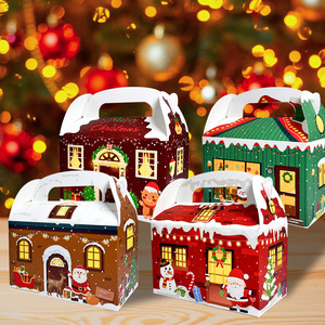 Boîtes en papier cartonnées pour cadeaux de Noël, design unique, maison en <span class=keywords><strong>pain</strong></span> <span class=keywords><strong>d</strong></span>'épices, pour les fournitures de fête de Noël - Product Image 2