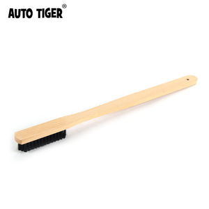 AUTO <span class=keywords><strong>TIGER</strong></span> Brosse de nettoyage pour jantes de voiture en nylon et bois de hêtre, brosse de détail pour pneus et roues de voiture - Product Image 2