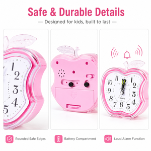 Reloj Despertador Creativo con Forma <span class=keywords><strong>de</strong></span> Manzana, Silencioso, Decoración <span class=keywords><strong>de</strong></span> Escritorio para Estudiantes y Niños, Regalo OEM - Product Image 6