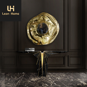 <span class=keywords><strong>Di</strong></span> alta qualità <span class=keywords><strong>di</strong></span> nuovo disegno moderno nero naturale marmo soggiorno ingresso decorativa console da tavolo - Product Image 2