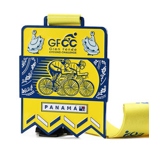 Medaglie Sportive in Metallo Smaltato <span class=keywords><strong>per</strong></span> Ciclismo, Medaglie in Lega di Zinco con Logo <span class=keywords><strong>per</strong></span> Eventi Ciclistici, <span class=keywords><strong>Regalo</strong></span> <span class=keywords><strong>per</strong></span> Ciclisti - Product Image 2
